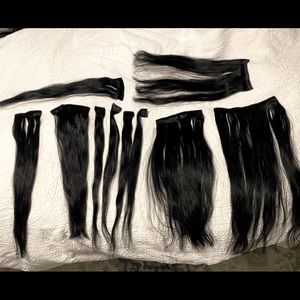 Jet black 20” Bellami hair clip ins